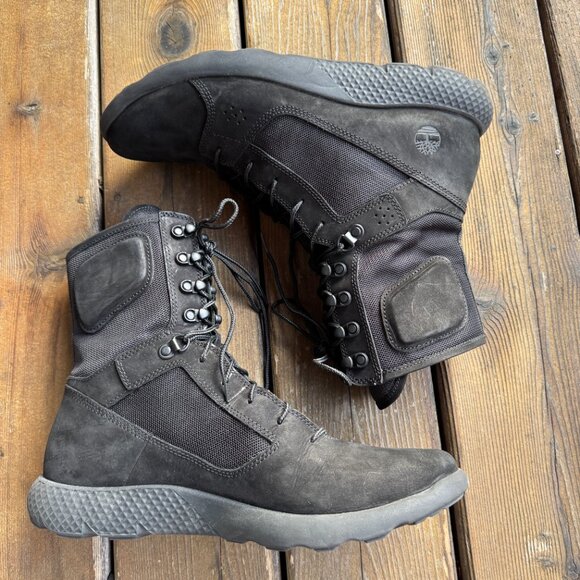 TIMBERLAND LMT RELEASE BLACK FLYROAM TACTICAL LACE UP LEATHER BOOT - MENS 11 - Picture 4 of 11